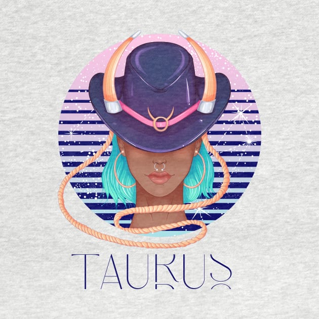 Taurus Zodiac Sign | Circle Beautiful Girl by Violete Designs